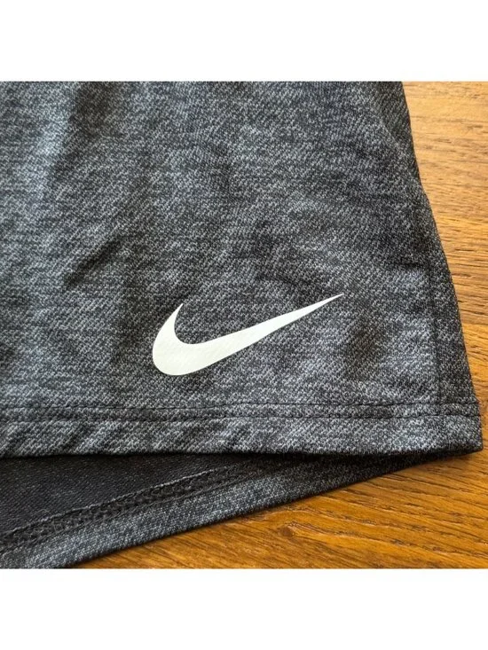 NIKE Dri-Fit Athletic Shorts Girls XS 6X Gray Logo Waistband Gym Volleyball Yoga - Picture 3 of 5